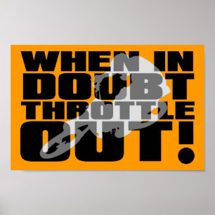 Throttle Out Dirt Bike Motocross-Poster Poster