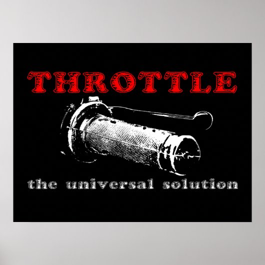 Throttle Solution Dirt Bike Motocross Poster (Voorkant)