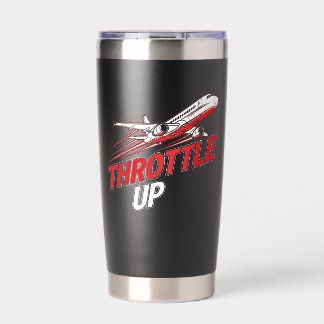 Throttle Up Airplane Geïsoleerde Drinkbeker