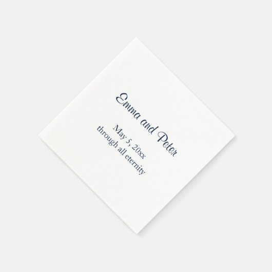 "Through All Eternity" Namen en datum van de Navy  Servet (Hoek)