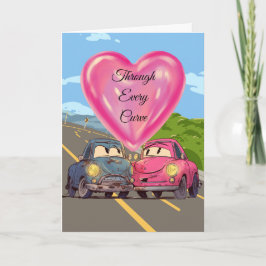 "Through Every Curve" valentine card Feestdagen Kaart