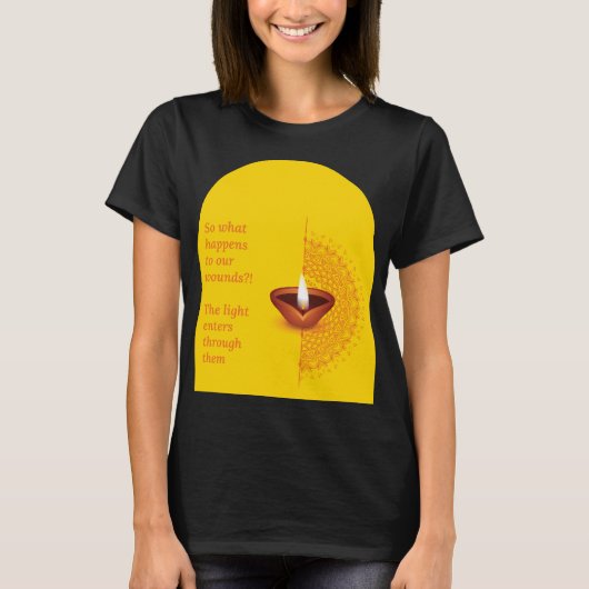 Through the Wounds T‑Shirt | Healing Light Mandala T-shirt (Voorkant)