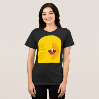 Through the Wounds T‑Shirt | Healing Light Mandala Tri-Blend Shirt