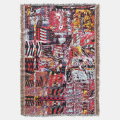 Throw Blanket – Fragmented Pulse Deken (Voorkant Verticaal)