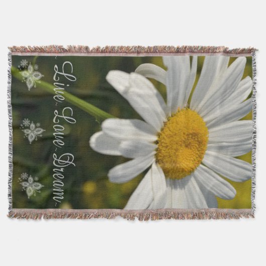 Throw Blanket/White Daisy Deken (Voorkant)