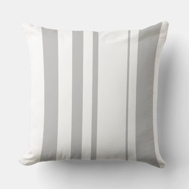 Throw Cushions - Grey Strip 2 Kussen (Voorkant)