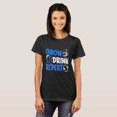 Throw Horseshoes Drink Beer Repeat T-shirt (Voorkant volledig)