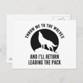 Throw Me To The Wolves Briefkaart (Voorkant / Achterkant)