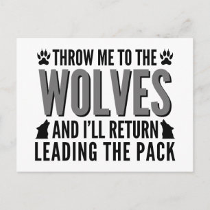 Throw Me To The Wolves Briefkaart