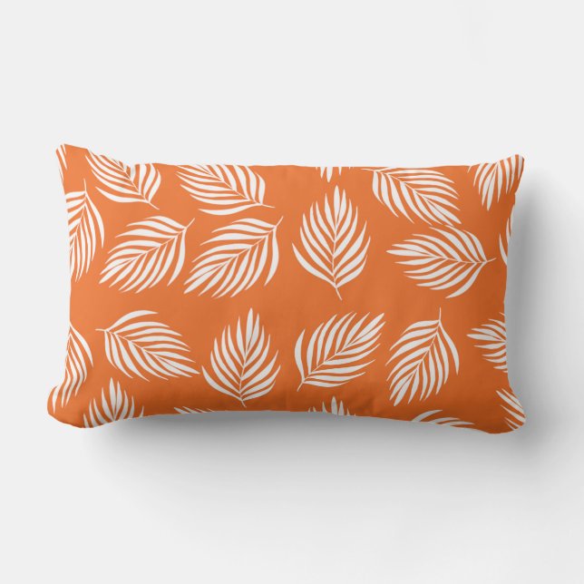 Throw Pillow Bold Tropical Leaf Pattern  Kussen (Voorkant)