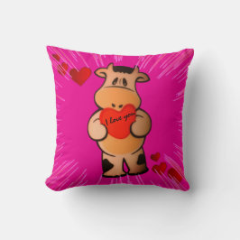 Throw Pillow cow feelings  Kussen