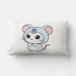 Throw Pillow Cute little lovely mouse Kussen