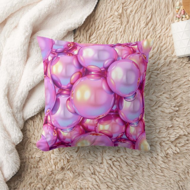 Throw Pillow Cyber-Bubble Y2K Kussen (Deken)