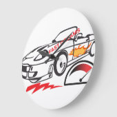 Throw Pillow Fast Dreams –Racing Car Pillow Design Grote Klok (Hoek)