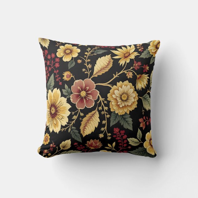 Throw Pillow flowers pattern  Kussen (Voorkant)