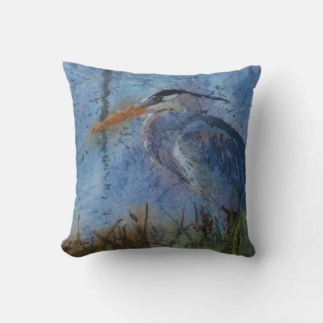 Throw pillow_geweldige blauwe hert kussen (Voorkant)