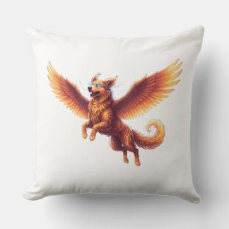 Throw Pillow Glowing Energy Dog – Luminous Decorat Kussen
