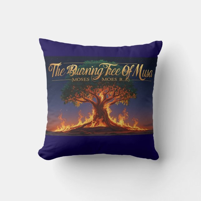 Throw Pillow- Islamic "The Burning Tree Of Musa" Kussen (Voorkant)