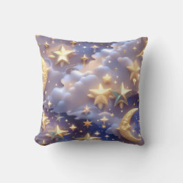 Throw Pillow – Luxury White Celestial Moon Kussen