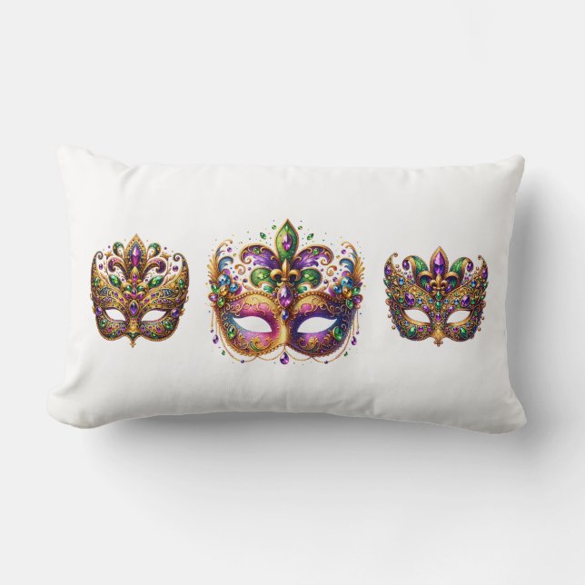 Throw Pillow Mardi Gras Kussen (Voorkant)