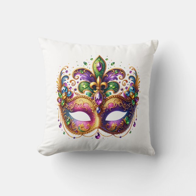 Throw Pillow Mardi Gras Kussen (Voorkant)