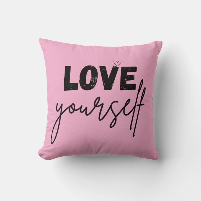 throw pillow | motivational | love yourself kussen (Voorkant)