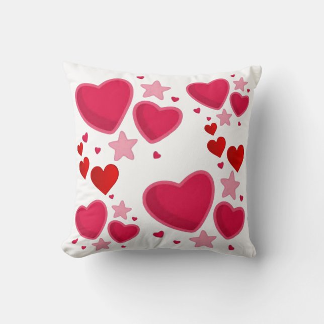 Throw Pillow multi happy  Kussen (Voorkant)