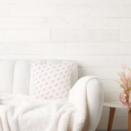 Throw Pillow Pink & White Square Kussen