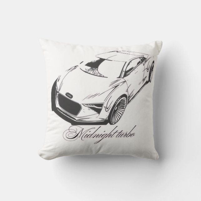Throw Pillow Racing Car Phone Case | Transparent  Kussen (Voorkant)