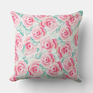 Throw Pillow Roses Kussen