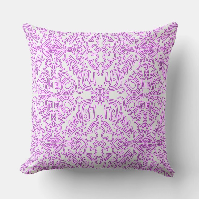 Throw Pillow Soft Pink Dream Mandala pattern Kussen (Voorkant)