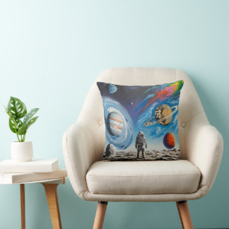 Throw Pillow, space man Kussen