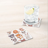 Throw Pillow Vierkante Kartonnen Onderzetter (Insitu)