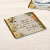 Throw Pillow Vierkante Kartonnen Onderzetter (Schuin)