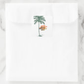 Throw Pillow Vierkante Sticker (Tas)