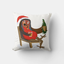 Throw pillow with Laid Back Robin design Kussen