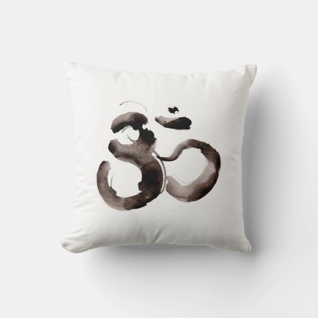 Throw pillow with Om motif Kussen (Voorkant)