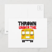 Throw under the Bus Yellow School Bus Funny Quote Briefkaart (Voorkant / Achterkant)