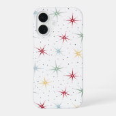 Throwback Atomic Starburst Midcentury Pattern iPhone 16 Hoesje (Achterkant)