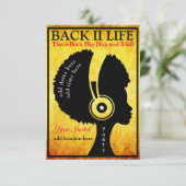 Throwback Hip Hop en R&B Invitation Flat Card Bedankkaart (Staand voorkant)