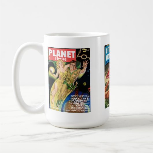 Throwback Outer Space Retro Populaire Cultuur Mok (Links)