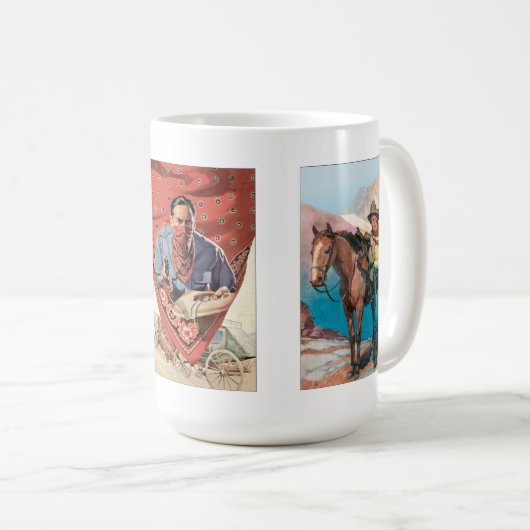 Throwback Space Pulp Westerne Ruiters Mok (Voorkant rechts)