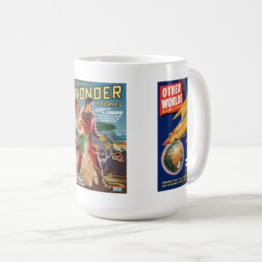 Throwback Space Warriors Retro Populaire Cultuur M Koffiemok (Voorkant rechts)