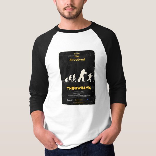 Throwback Teaser Poster Raglan Mannen T-Shirt (Voorkant)