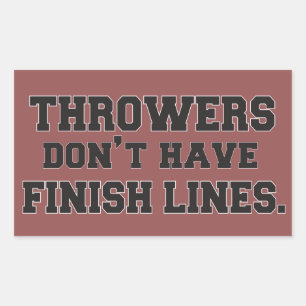 Throwers hebben geen afwerkingslijnen Stickers