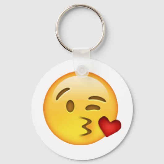 Throwing Kiss - Emoji Sleutelhanger (Voorkant)