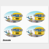 Thrown under Bus Ovale Sticker (Vel)