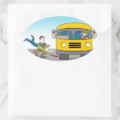 Thrown under Bus Ovale Sticker (Tas)