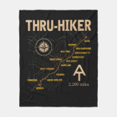 Thruh Hiker Appalachian Trail Hiking  Fleece Deken (Voorkant)