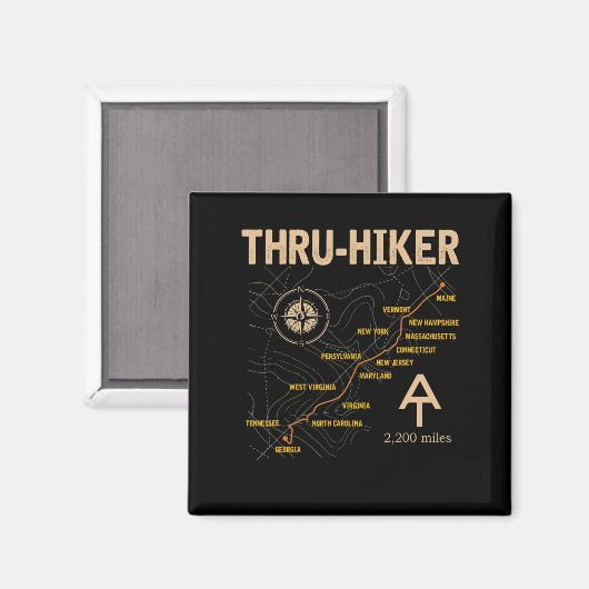 Thruh Hiker Appalachian Trail Hiking Magneet (Voorkant / Achterkant)
